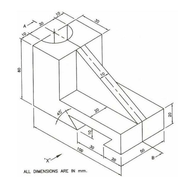 GTU Engineering Graphics & Design (3110013) Summer 2025 Question 5 OR (b) Diagram
