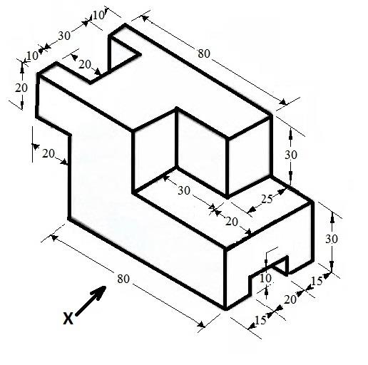 GTU Engineering Graphics & Design (3110013) Winter 2023 Question 5(b) Diagram